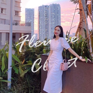 Đầm nhíu tôn dáng cover brand fleurie closet