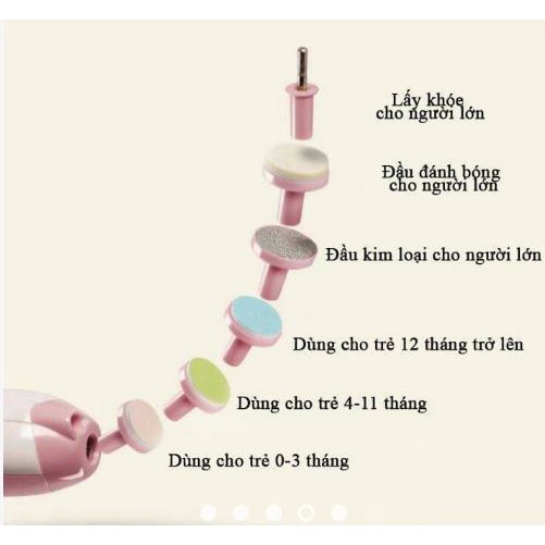 Máy Cắt Móng Tay Điện Đa Năng Cho Bé An Toàn Thông Minh Tiện Ích Trang Bị Đèn Pin Hàng Chính Hãng