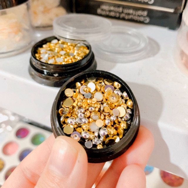 Hũ Bi Mix Trai Nửa Nail - Kim Loại