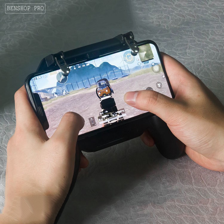 Combo 2 Tay Cầm Chơi Game PUBG, ROS, FF/Liên Quân Mobile Tích Hợp Quạt Tản Nhiệt Kiêm Sạc Dự Phòng pin 4000mAh