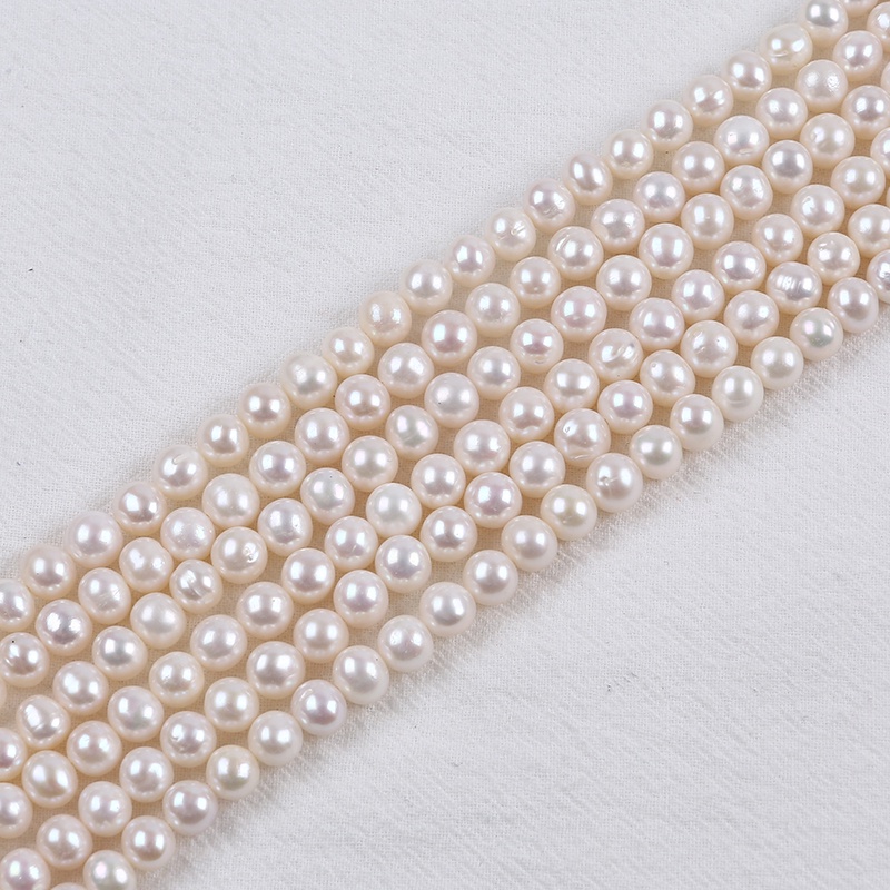Chuỗi Hạt Ngọc Trai Nước Tự Nhiên 7-8mm Làm Trang Sức