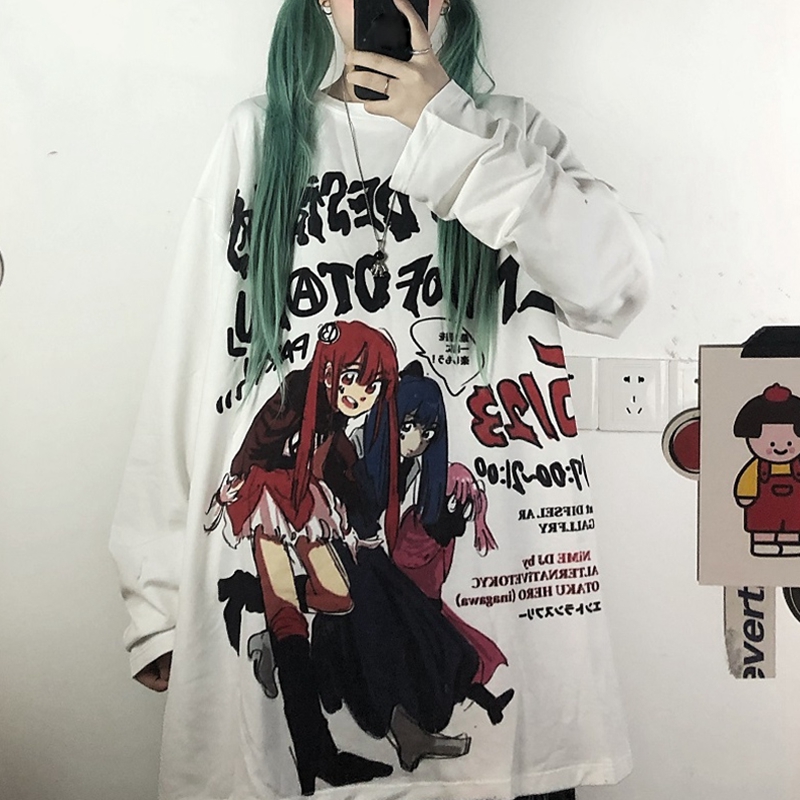 Áo Thun Dài Tay Mềm Mại In Hình Anime Nhật Bản Dành Cho Nữ | BigBuy360 - bigbuy360.vn