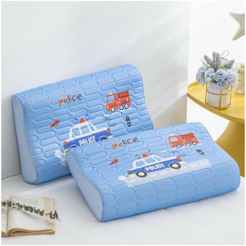 GỐI CAO SU NON LATEX CHO BÉ KT 30*50cm(ruột cao su non và vỏ gối cao su non)mát êm bảo bệ bé