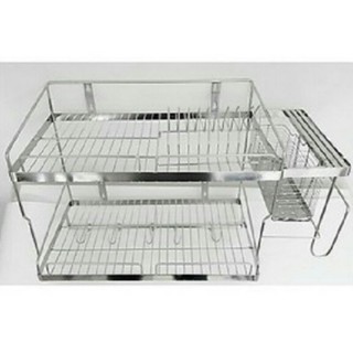 Kệ treo 2 tầng inox đặc 304 cao cấp kt: 30*100*30 (DxRxC)