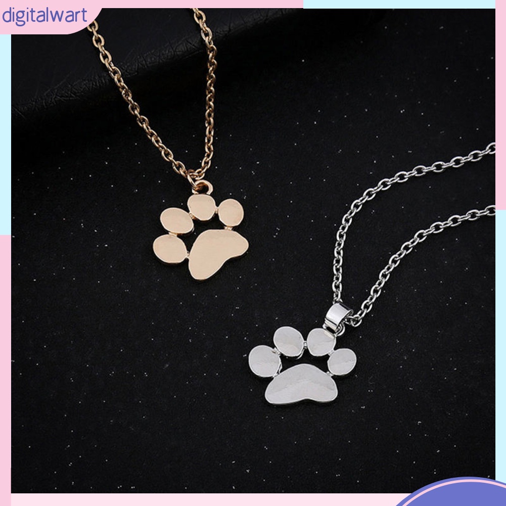 Dây Chuyền Mặt Tròn Hình Bàn Chân Thú Cưng Độc Đáo
