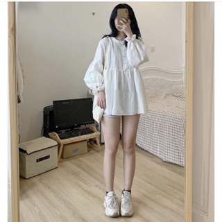 ÁO BABYDOLL THÔ TAY BỒNG (ảnh thật / sẵn)