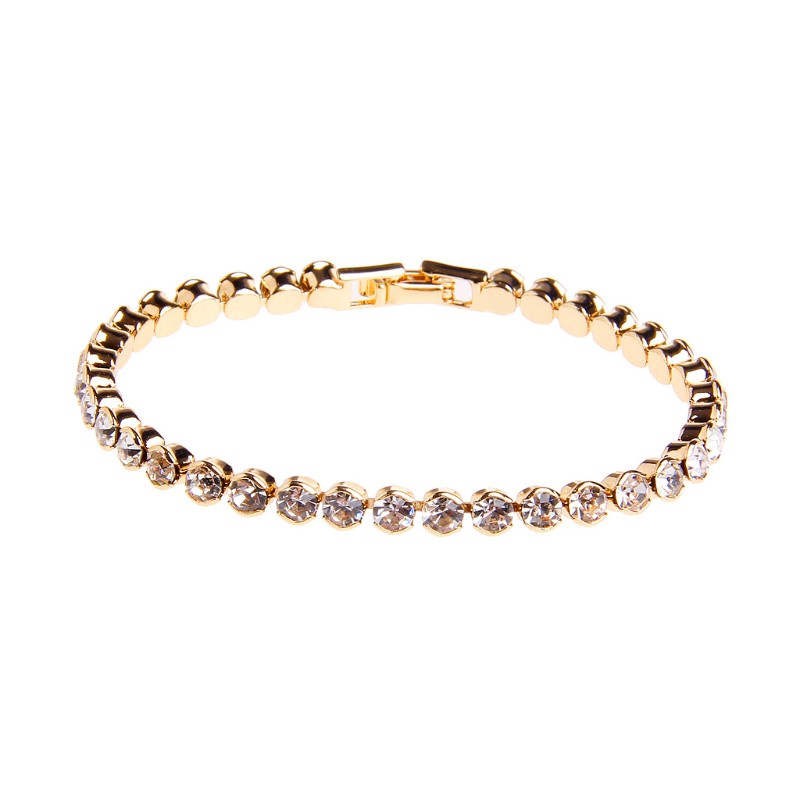 Vòng tay đính đá zircon lấp lánh thời trang tùy chọn màu sắc dành cho nữ