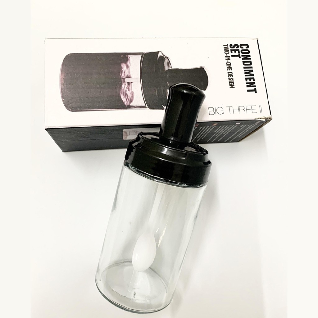 Hũ Đựng Gia Vị Thủy Tinh Kèm Muỗng | BigBuy360 - bigbuy360.vn