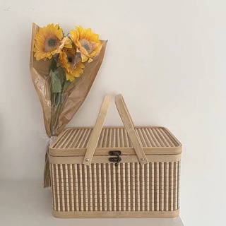 Giỏ mây picnic 🧺 decor chụp hình (HÀNG CÓ SẴN)