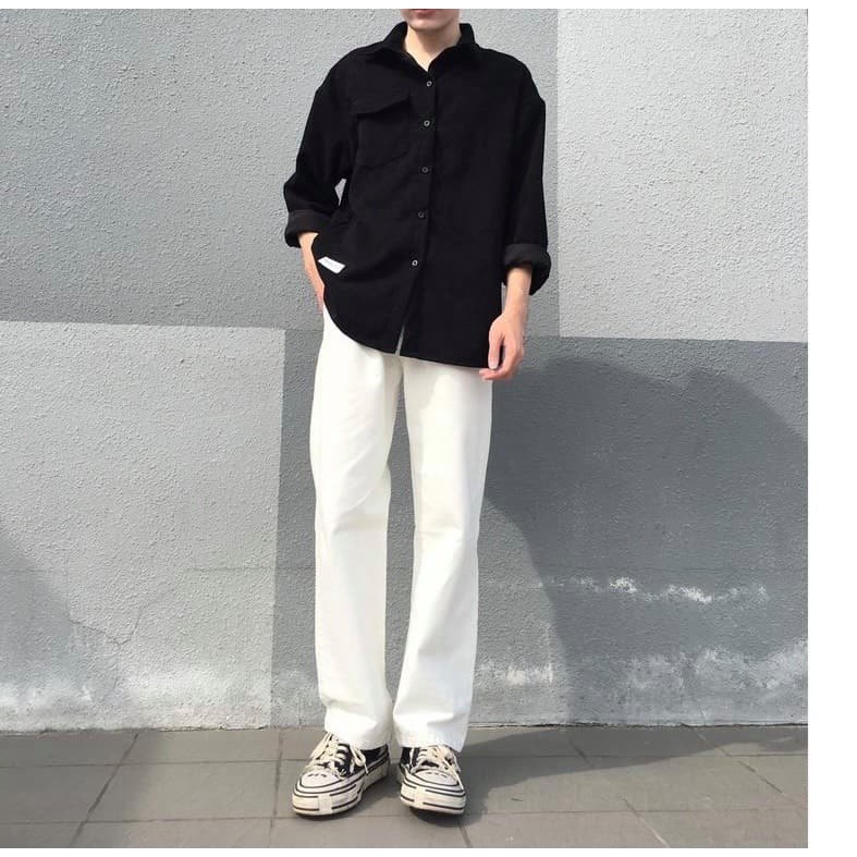 ( jean co giãn)Quần Jean Nam - Baggy Ống Rộng Nam Hàn quốc - Jean dày co giãn tốt | BigBuy360 - bigbuy360.vn