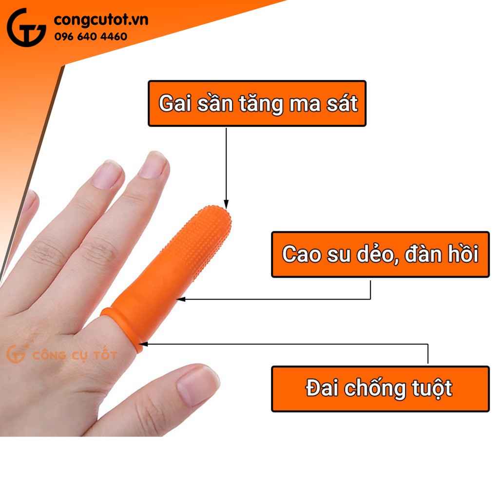 Túi 100 Bao ngón tay bằng cao su giúp bảo vệ ngón