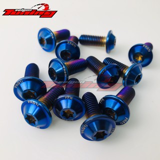SET 10 ốc đĩa (8 ly 2 phân ) màu  XANH TITAN proti_gr5 hàng nhập Thái Lan  ( HÌNH CHỤP THỰC TẾ )