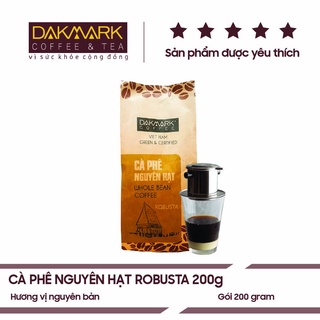 Cà phê nguyên hạt DakMark Robusta 200g