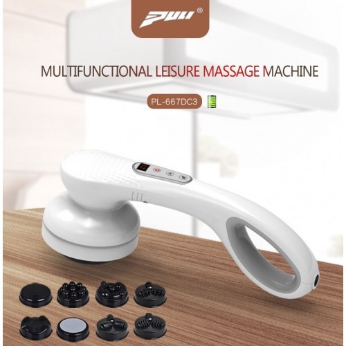 [Mã 254FMCGSALE giảm 8% đơn 500K] Máy massage cầm tay pin sạc 8 đầu PULI PL-667DC3 - Điện tử