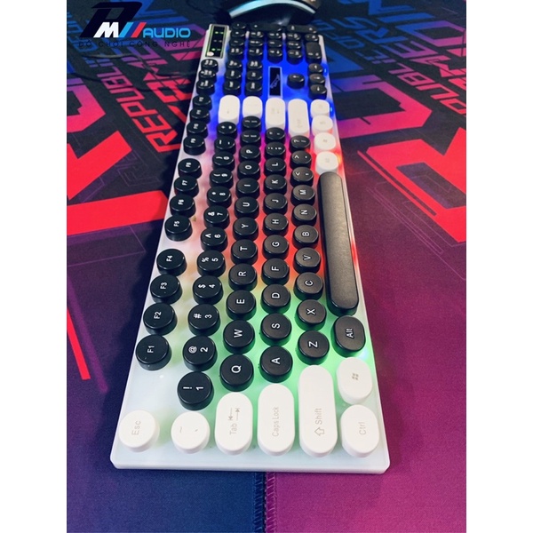 Bàn Phím Gaming Giả Cơ Mix Phong Cách Sang Trọng Kèm Chuột Máy Tính Con Báo G21 Version 2 Có LED 7 Màu Ấn Tượng-BMVAUDIO
