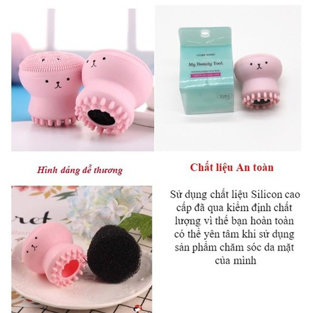 Bạch tuộc rửa mặt massage siêu êm siêu sạch đang hot nhất hiện nay
