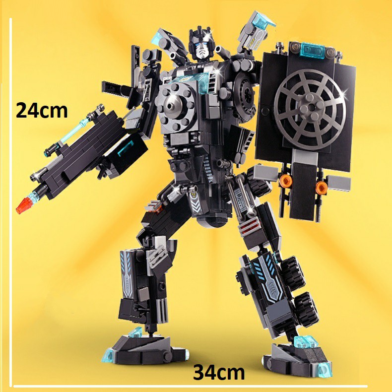 [820 CHI TIẾT] Bộ Lego lắp ráp xếp hình BIỆT ĐỘI SWAT GỒM Ô TÔ, TRỰC THĂNG, ROBOT CỰC NGẦU