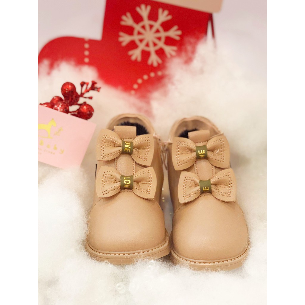 🐰TIỆM NHÀ BABY GIÀY BOOT NÂU CHO BÉ GÁI SIÊU CƯNG THỜI TRANG