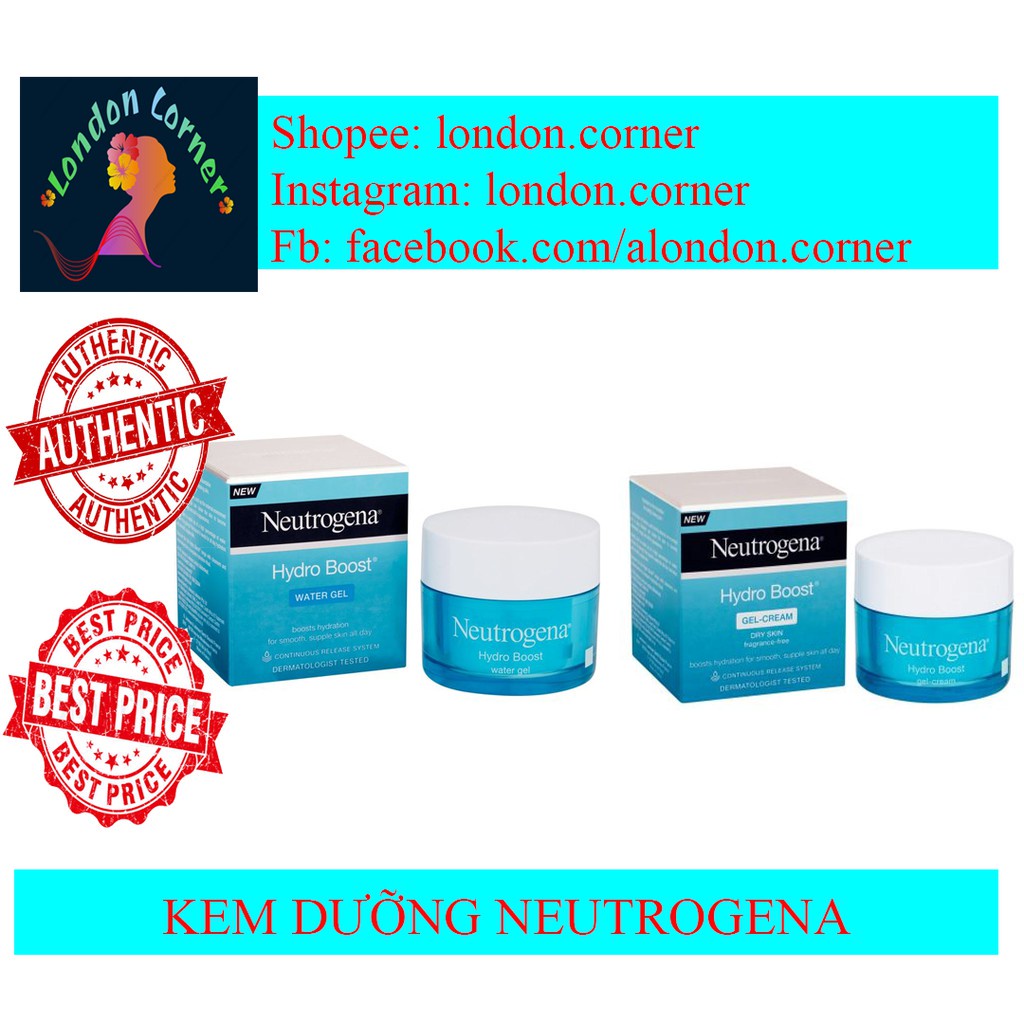 kem dưỡng Neutrogena hydro boost WATER GEL/ GEL CREAM 50ml | WebRaoVat - webraovat.net.vn