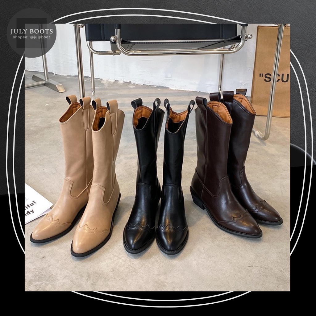 Boots Cổ Vừa PhốI Quai Gót 4.5 Phân Lnd Hàng Loại Đẹp (Có HìNh ThậT) | BigBuy360 - bigbuy360.vn