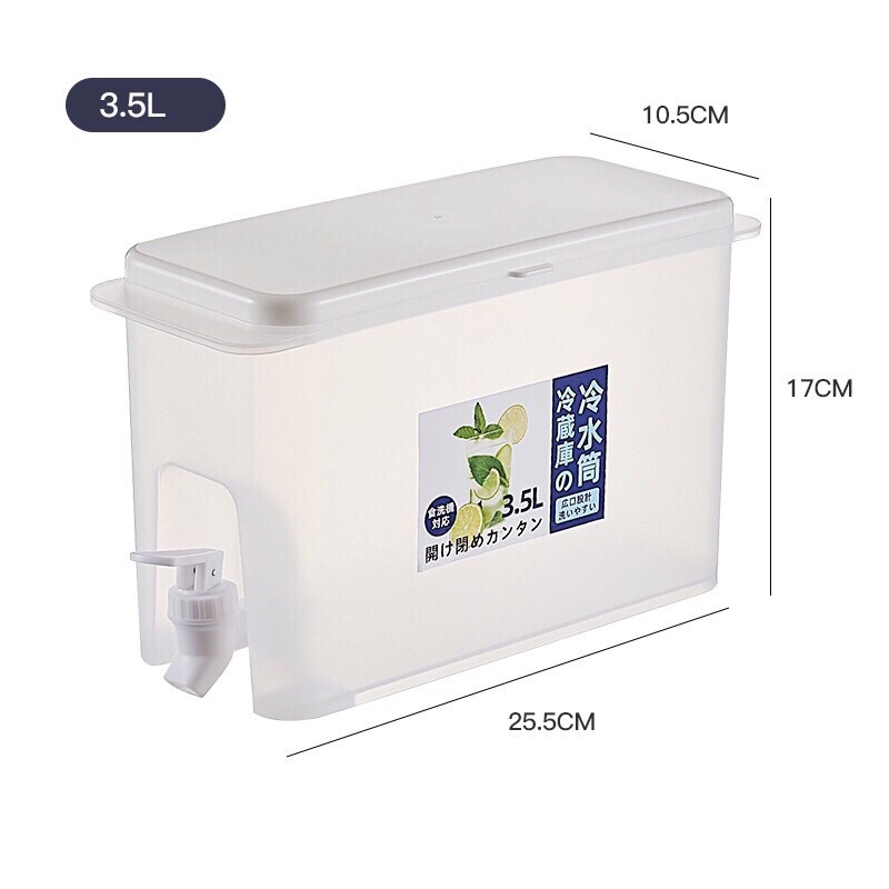Bình nước có vòi để tủ lạnh 3,5l đa năng tiện lợi Việt Nhật