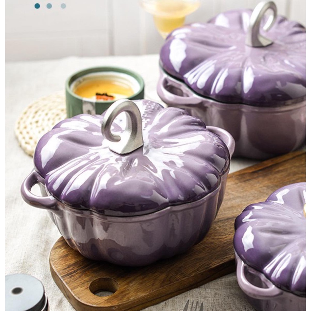 Nồi gang Happyness núm cong size 20cm và 25 nồi bí