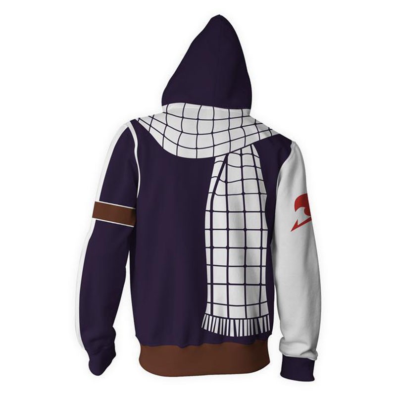 Áo Khoác Hoodie Tay Dài Khóa Kéo In Hình FAIRY TAIL 3D Size S-5XL Thời Trang Cho Nam