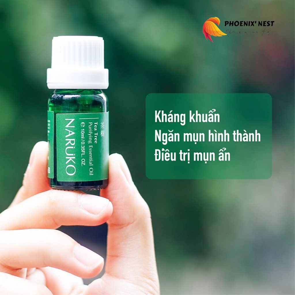 [Auth - Chính hãng] Tinh dầu trà tràm Naruko Tea Tree Purifying Essential Oil ngăn ngừa và làm giảm mụn - 10ml (Bản Đài)