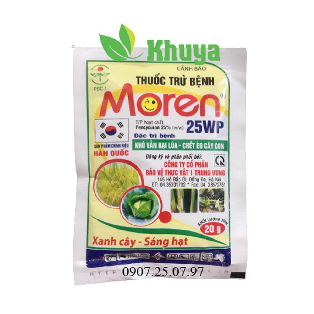 Thuốc Trừ Bệnh MOREN 25WP gói 20gr trừ Nấm Bệnh - Chết Héo Xanh