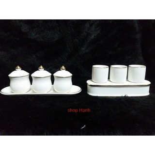 Bộ 3 và bộ 5 chung nước đá trắng