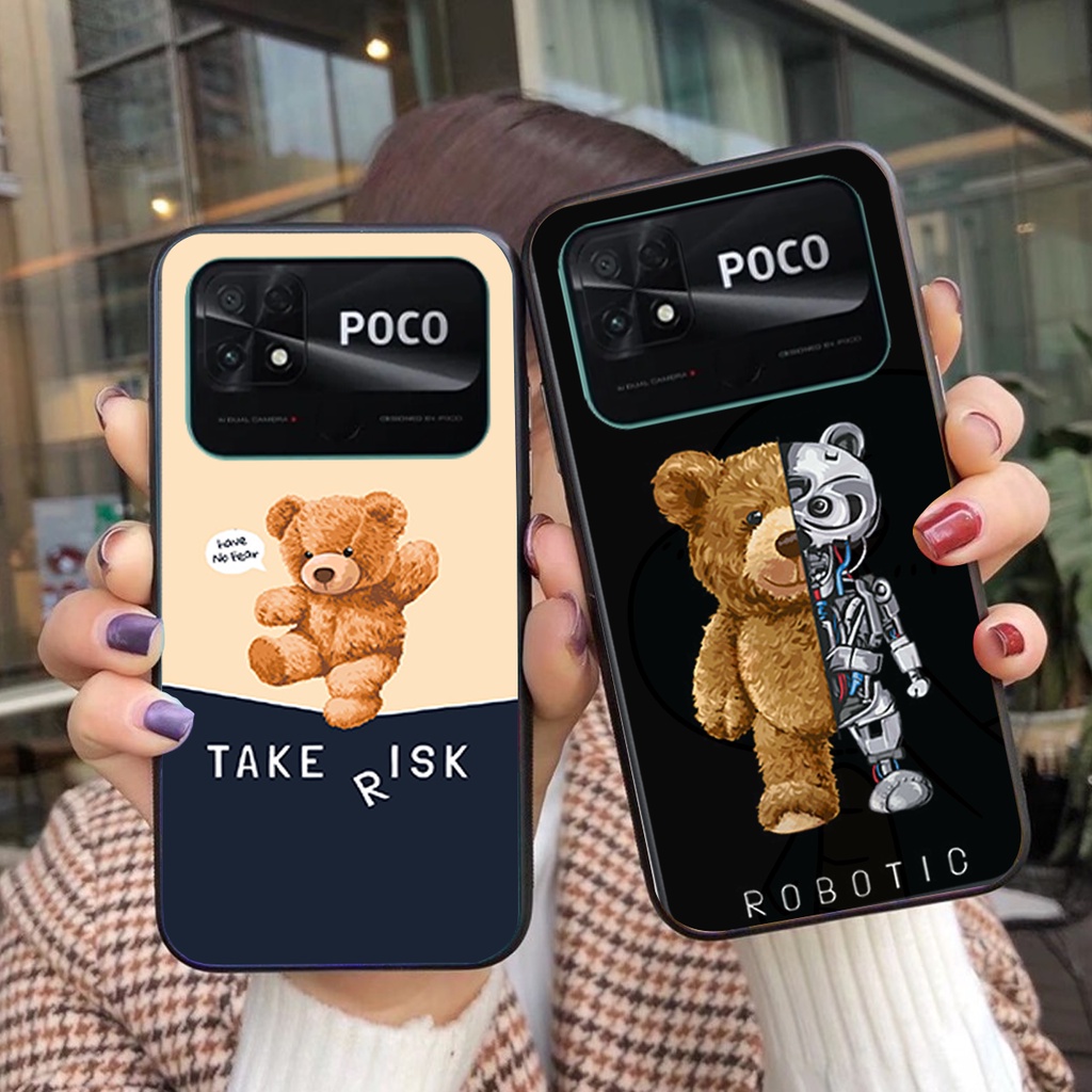 Ốp lưng Xiaomi Poco C40 gấu siêu đẹp cute cực hot