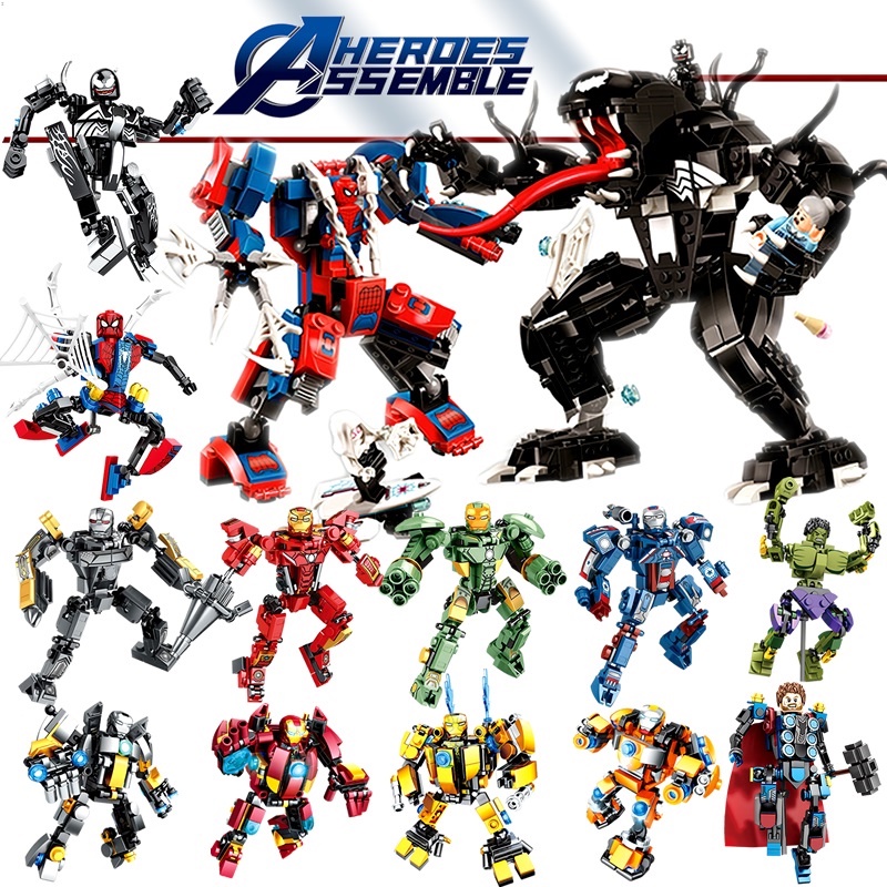 Bộ Đồ Chơi Lắp Ráp Mô Hình Lego Nhân Vật Venom / Iron Man / Hulk / Iron Man