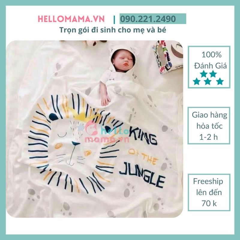 Chăn lụa cho bé siêu mềm mịn, họa tiết dễ thương 110*110cm