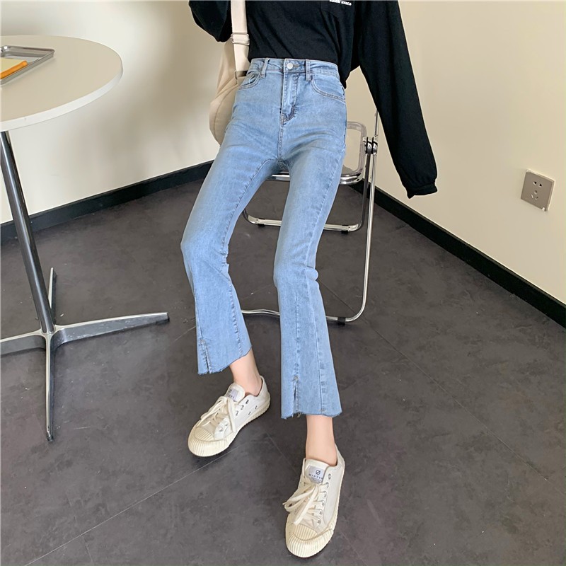 Quần Jean Lưng Cao Ống Loe Thời Trang Hàn Quốc Cho Nữ | BigBuy360 - bigbuy360.vn