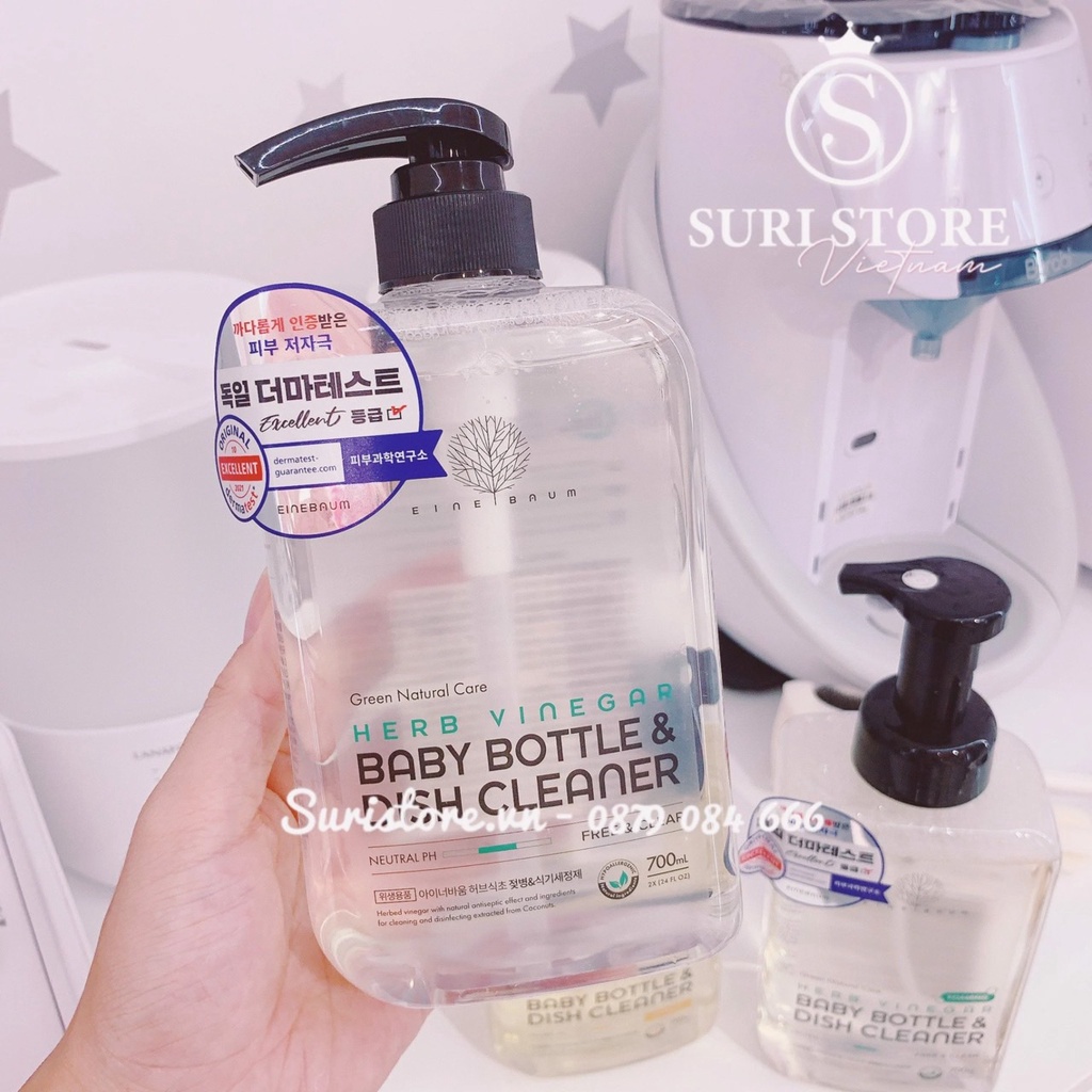 ￼NƯỚC RỬA BÌNH SỮA VÀ CHÉN BÁT THẢO MỘC HÀN QUỐC EINE BAUM CHO BÉ 700ML