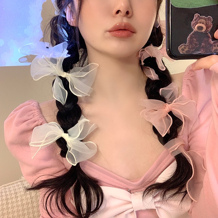 Dây Ruy Băng Trang Trí Tóc Thắt Nơ Phong Cách Hàn Quốc 2022 Mới