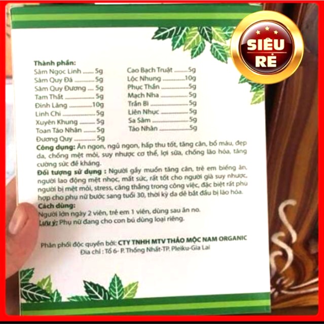 Tăng cân sâm bổ kiện thảo mộc nam [ Chính Hẵng 100%] | BigBuy360 - bigbuy360.vn