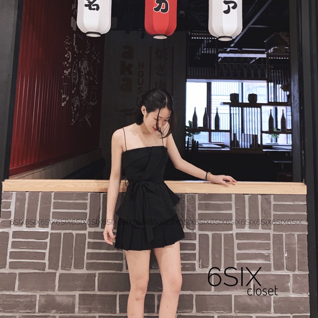 Áo yếm kiểu nữ thắt eo (giá trên không bao gồm áo sơ mi ), áo 2 dây chất umi co dãn 4 chiều 6SIX closet | BigBuy360 - bigbuy360.vn