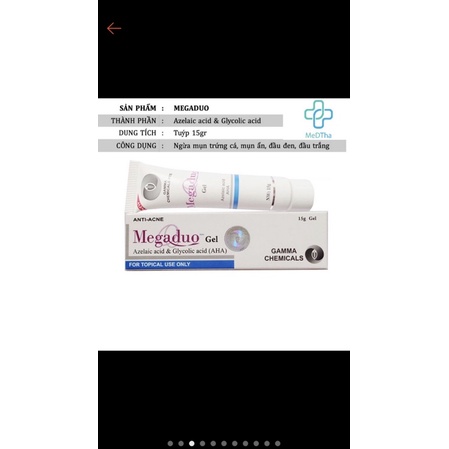 Megaduo - Gel hỗ trợ ngừa mụn, thâm, dưỡng da (Tuýp 15g)