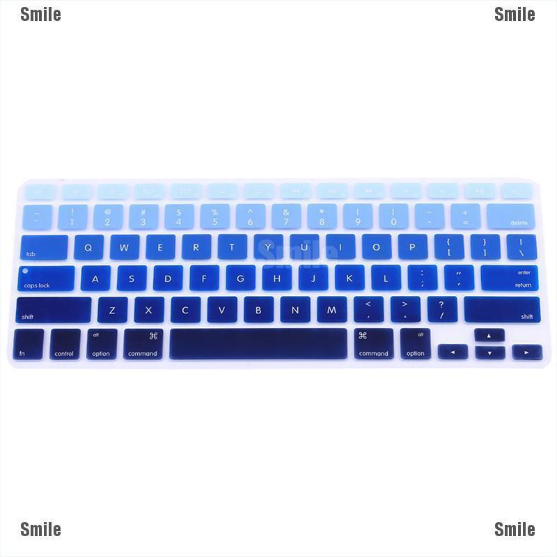 Miếng lót bàn phím silicon đủ màu cầu vồng bảo vệ cho iMac Macbook Pro 13" 15"