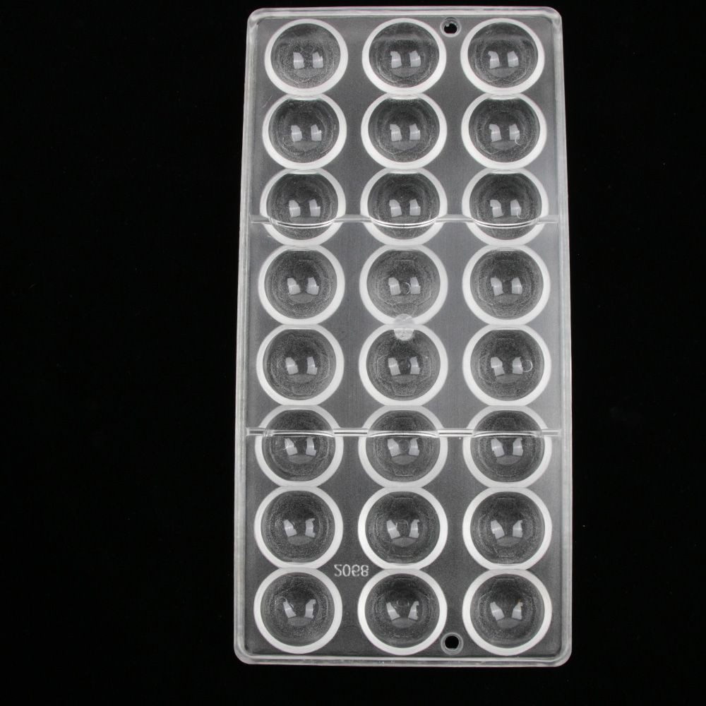 Khuôn nhựa trong suốt làm chocolate hình tròn