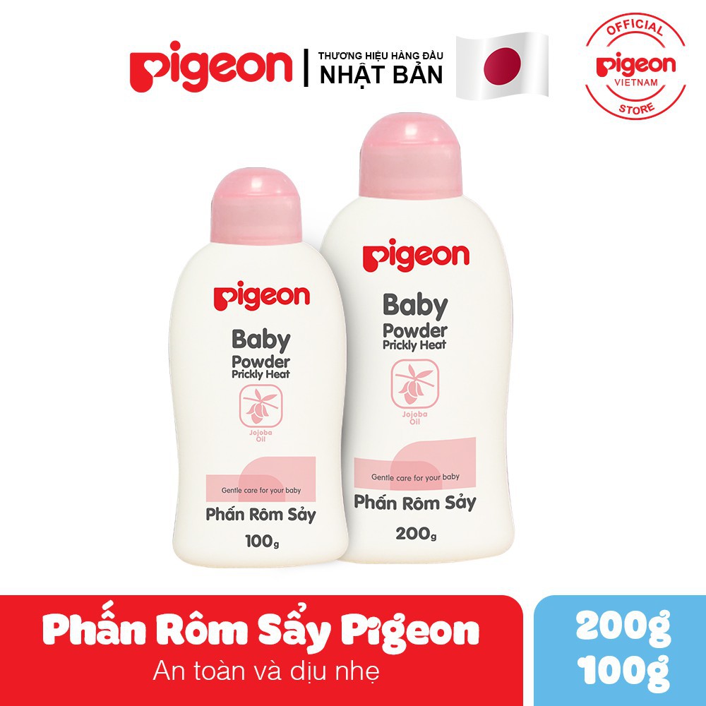 Phấn rôm sẩy Pigeon nắp màu 100g/200g