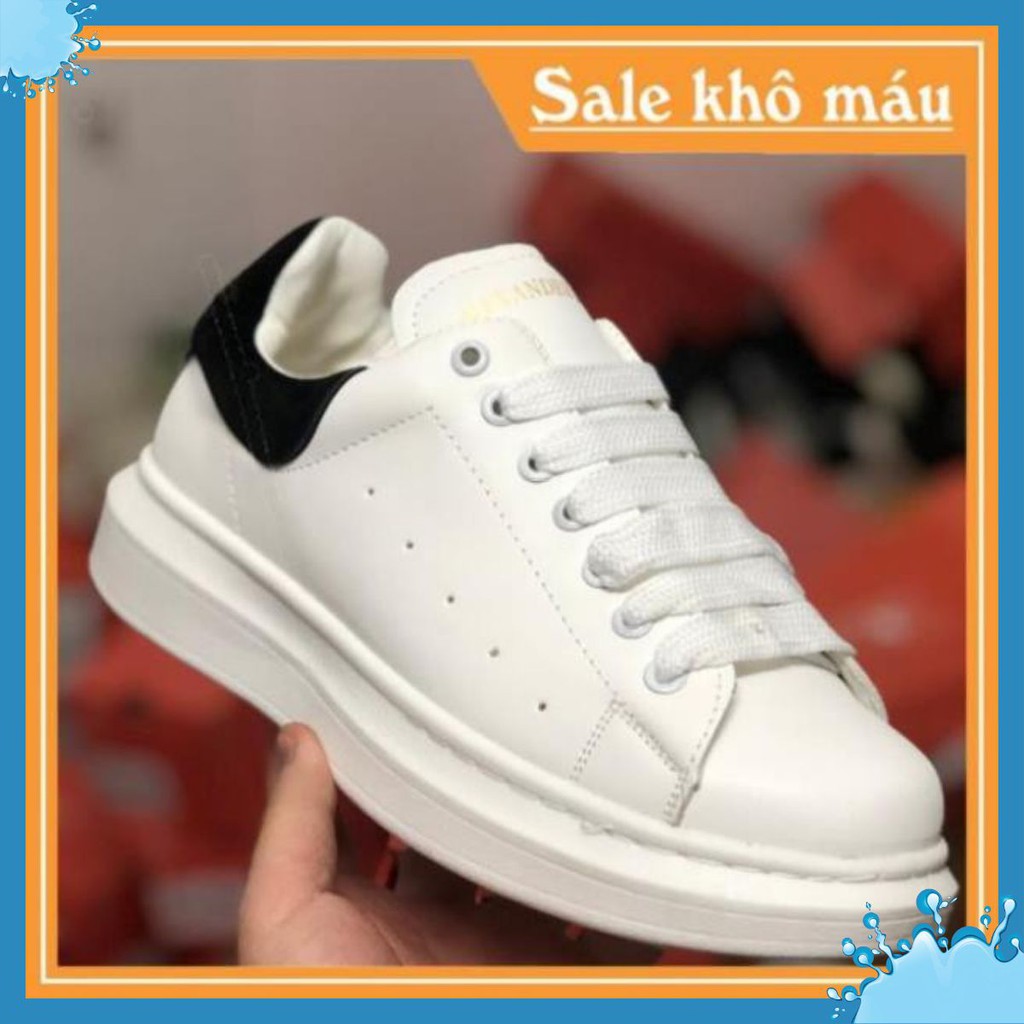 Giày Sneaker Mcq𝐒𝐢ê𝐮 𝐑ẻ Trắng, Giày MC Queen Tăng Chiều Cao 5cm Đủ Size Nam Nữ