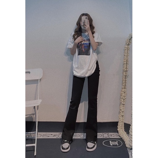 BÁN SỈ QUẦN JEAN LOE CẠP CAO M2441 MÀU ĐEN CHO NỮ