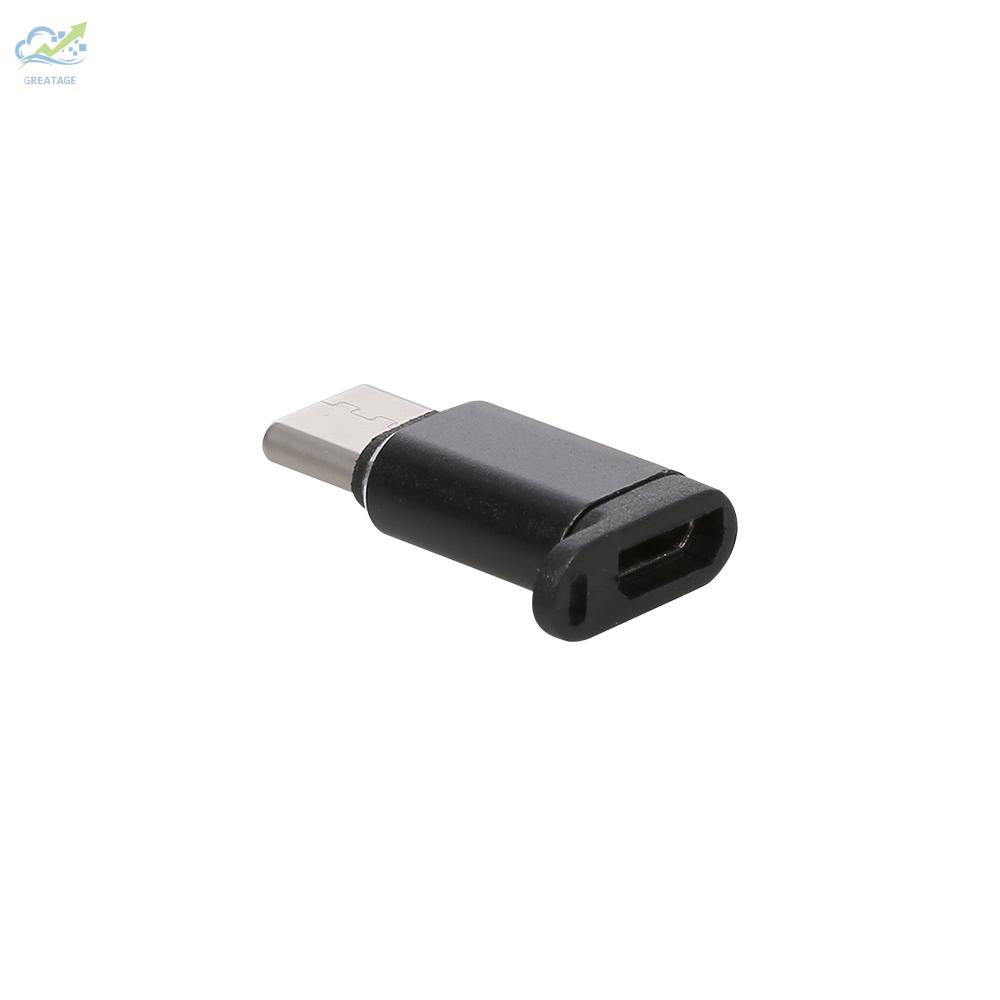 g☼USB 3.1 Type-C Adapter Micro USB Female to Type-C Male OTG Adapter Converter Plug and Play OTG Connector Black
