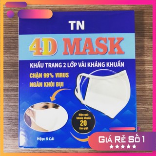 Hộp 5 Khẩu Trang Vải Kháng Khuẩn TN dùng được 20 lần