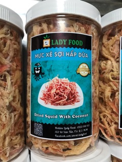 Mực Xé Sợi Hấp Dừa 300gr loại 1