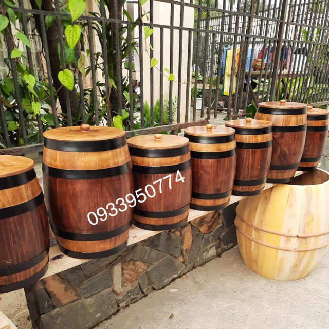Thùng gạo gỗ sồi 20kg