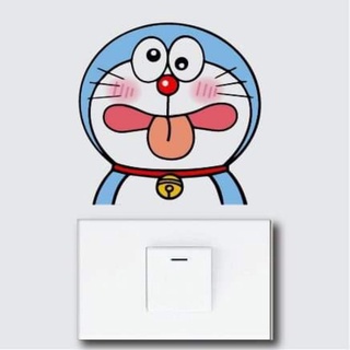 [Chọn ngẫu nhiên] 2 hình decal dán ổ điện Doremon