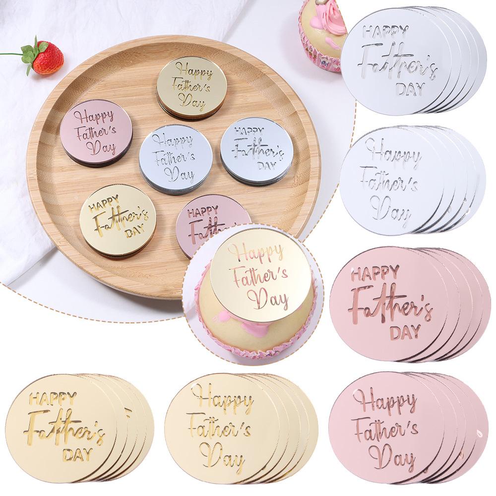 Bộ 5 Topper Trang Trí Bánh Kem Hình Hoa Hồng|Ngày Của Cha